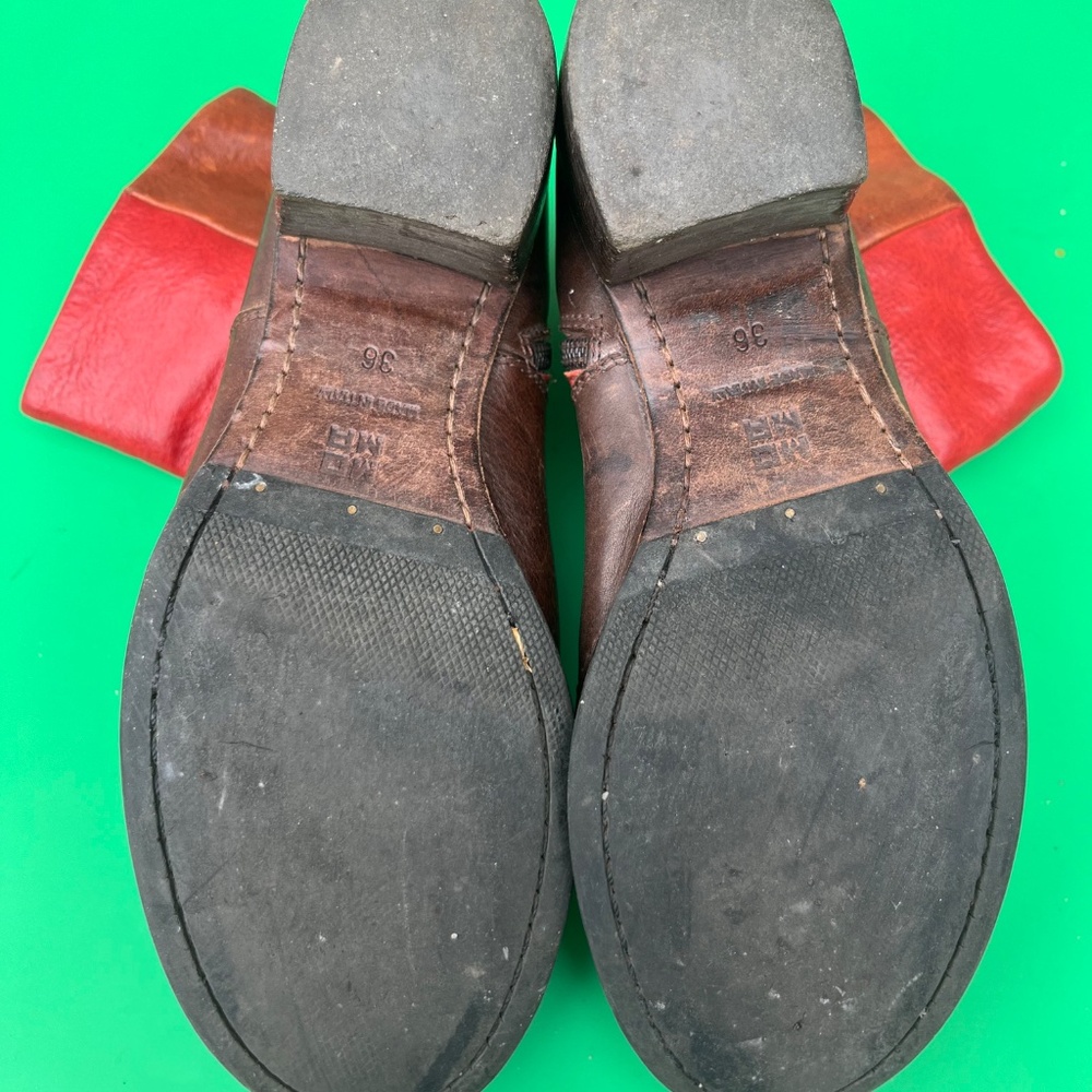 Red/Tan/Black MOMA ColorBlock Heels - Picture 4 of 4